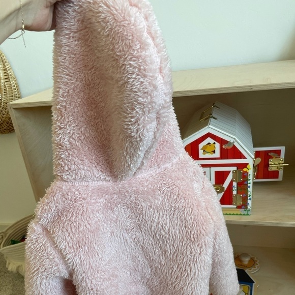 Tucker + Tate Reversible Shearling Hoodie Jacket Baby Girl 24 month Pink/White - Picture 6 of 9